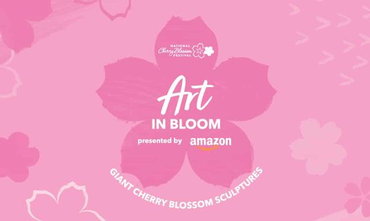 Art in Bloom logo with Amazon sponsor