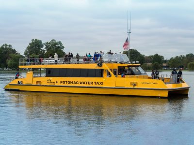 Photoshopped image of rebranded PRC Potomac Water Taxi vessel in Alexandria, Greater Washington Area